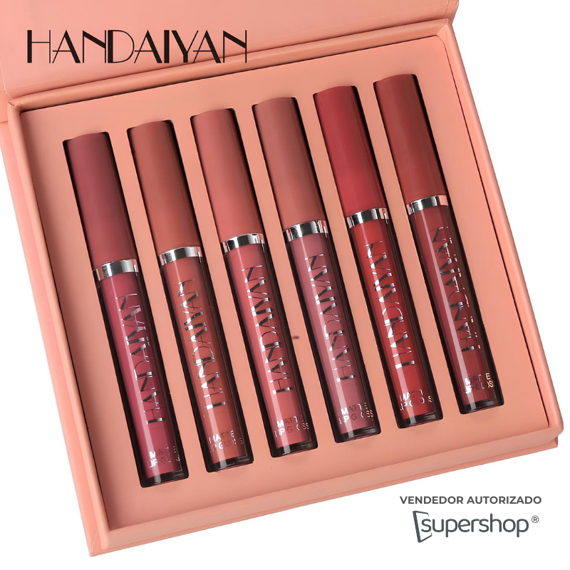 Batom Líquido Sexy Lips Handaiyan® Fosco À Prova d'água 16h de Duração (COMPRE 3, LEVE 6)