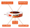 Fita Crepe Adesiva Geral Pintura 3M, 24MM x 50M -  101LA