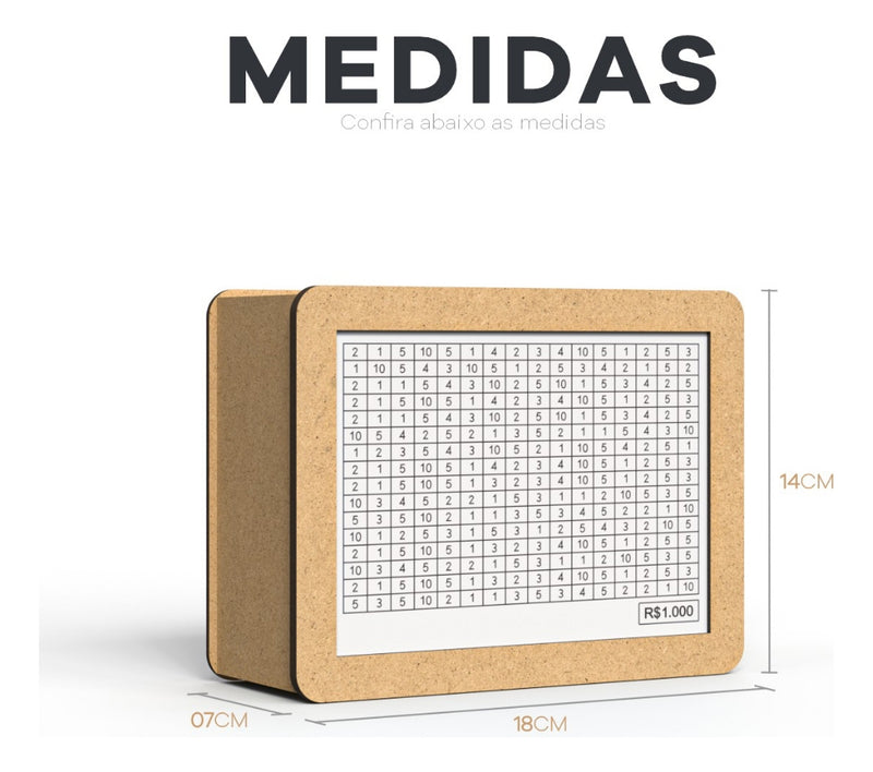 WoodBox Inteligente Kids - Poupe Dinheiro Com O Método Japonês
