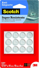 Protetor Anti-Impacto 3M™ Scotch® Gota de Silicone Redondo Médio Transparente - 12UN