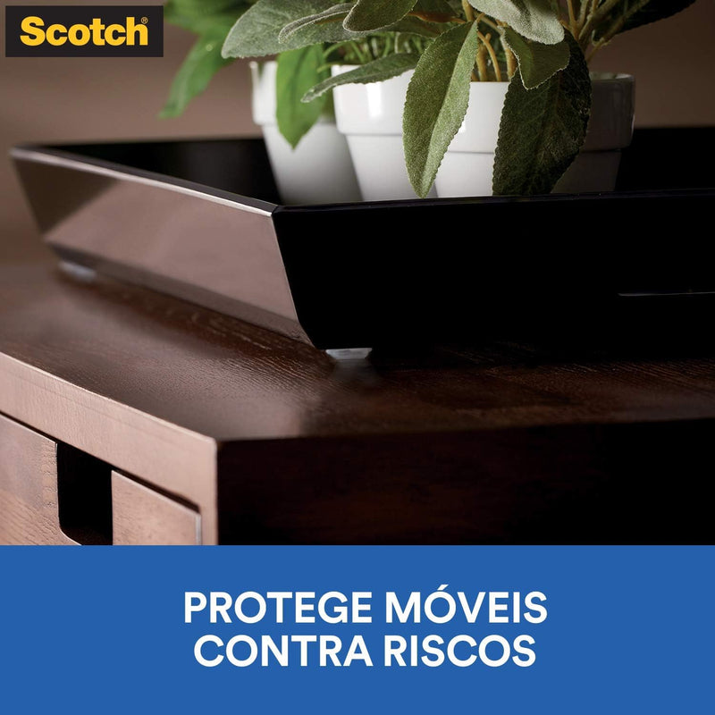 Protetor Anti-Impacto 3M™ Scotch® Gota de Silicone Redondo Médio Transparente - 12UN