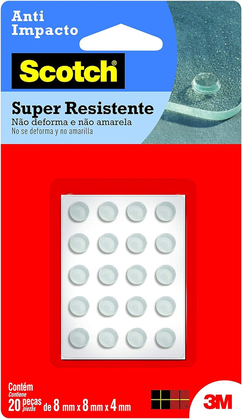 Protetor Anti-Impacto 3M™ Scotch® Gota de Silicone Redondo Pequena Transparente - 28 UN