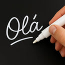 Caneta Giz Líquido Branca Para Quadro Preto Óculos