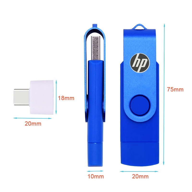 Pen Drive 2 em 1 - USB / Type C