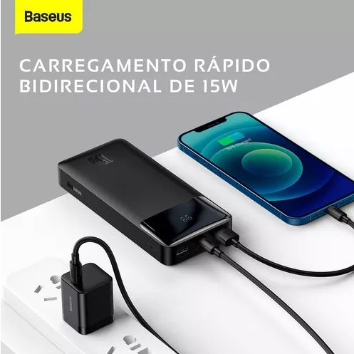 Power Bank Carregador Portátil Bateria 10000mAh - Baseus